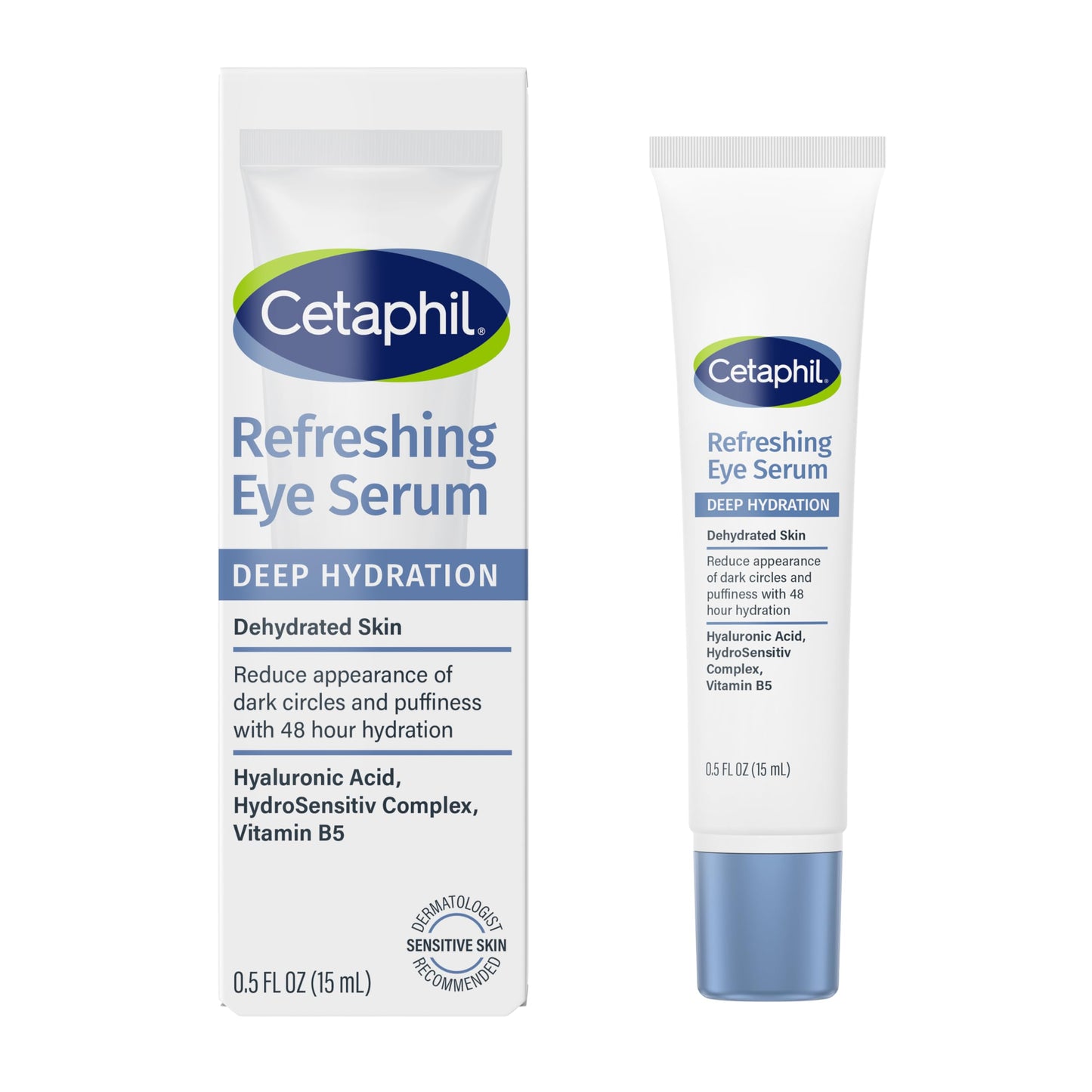 CETAPHIL Deep Hydration Refreshing Eye Serum, 0.5 fl oz, 48Hr Hydrating Under Eye Cream to Reduce the Appearance of Dark Circles, With Hyaluronic Beauty & Personal Care Cetaphil