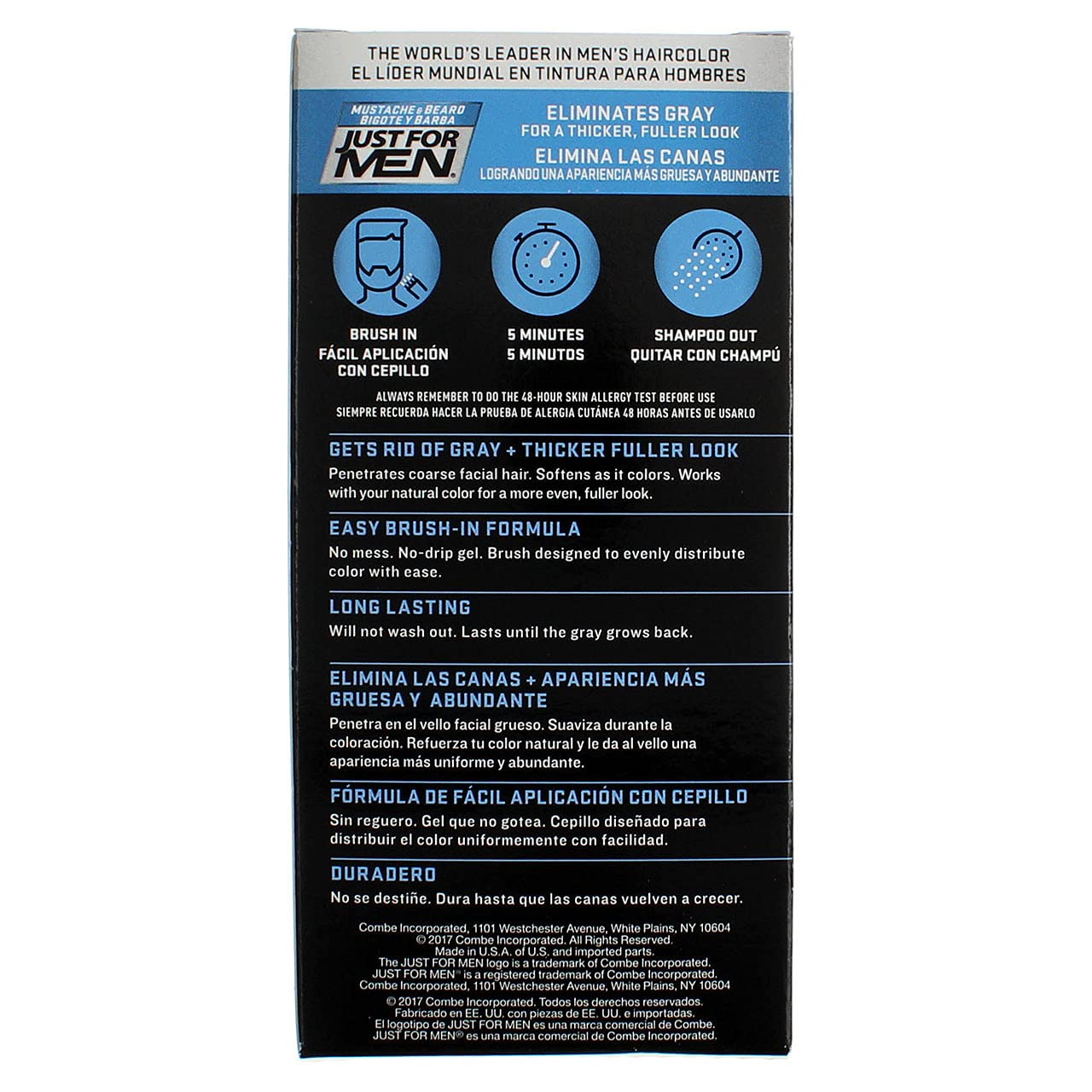 Just For Men Mustache & Beard #M-46 Deep Dark Brown (3 Pack) Beauty & Personal Care Just for Men