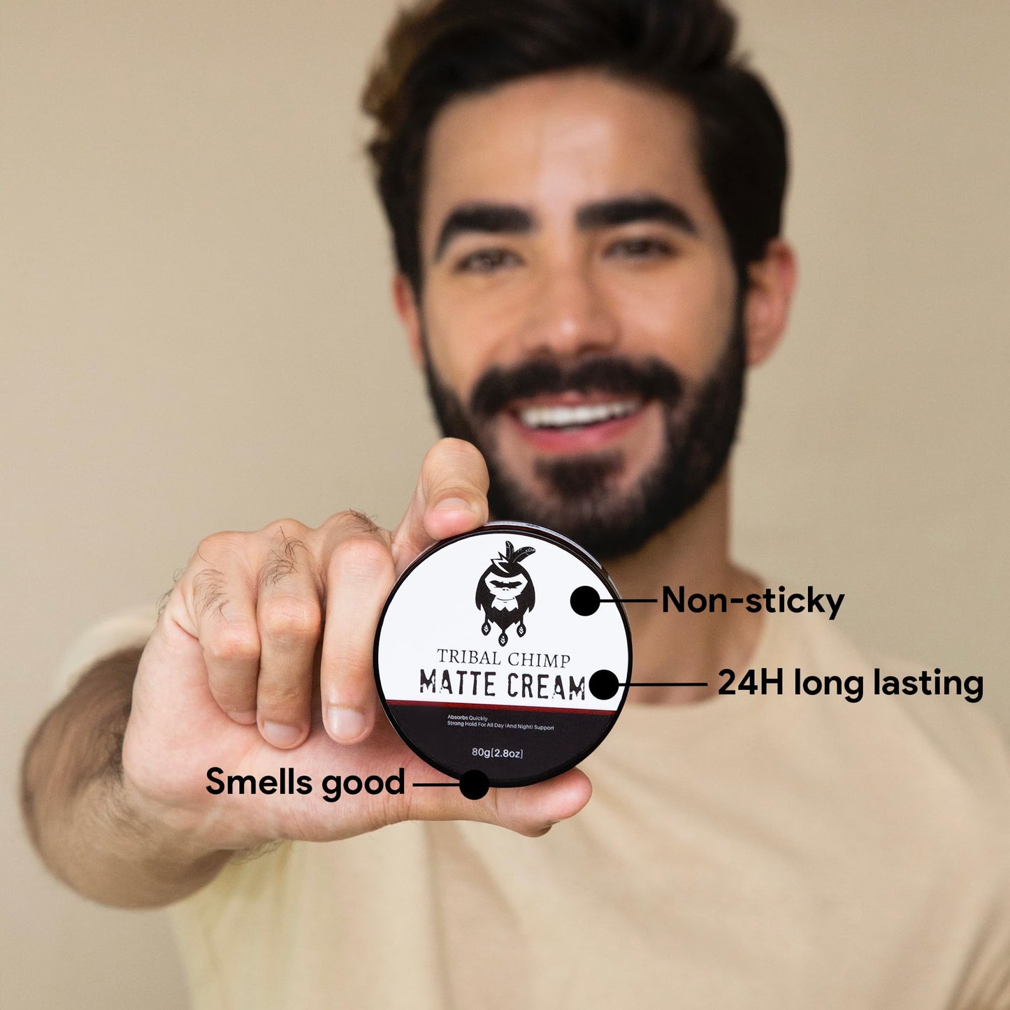 Tribal Chimp Matte Hair Styling Paste for Men - Medium to Strong Hold, Matte Finish, Easy to Apply & Wash Out - Styling Paste for All Hair Types Beauty & Personal Care Tribal Chimp