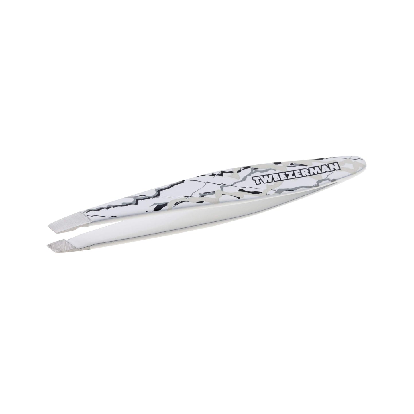 Tweezerman Mini Slant Tweezer - Tweezers For Eyebrows, Travel Tweezers For Eyebrows, Facial Hair, Ingrown Hair (Marble) Beauty and Personal Care Tweezerman