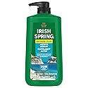 Irish Spring Active Scrub Exfoliating Body Wash for Men, 24-Hour Fresh, Biodegradable Ingredients, Paraben Free, Cool Fresh Scent, 30 fl oz Pump Beauty & Personal Care Irish Spring