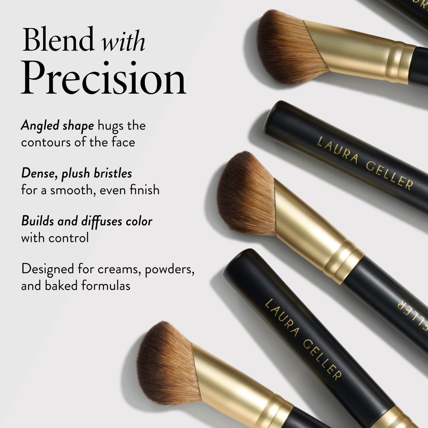 LAURA GELLER NEW YORK Sculpting Face Brush - Angled Makeup Brush for Blending & Contouring - Dense Vegan Bristles - For Cream, Powder & Baked Formulas Beauty & Personal Care LAURA GELLER NEW YORK