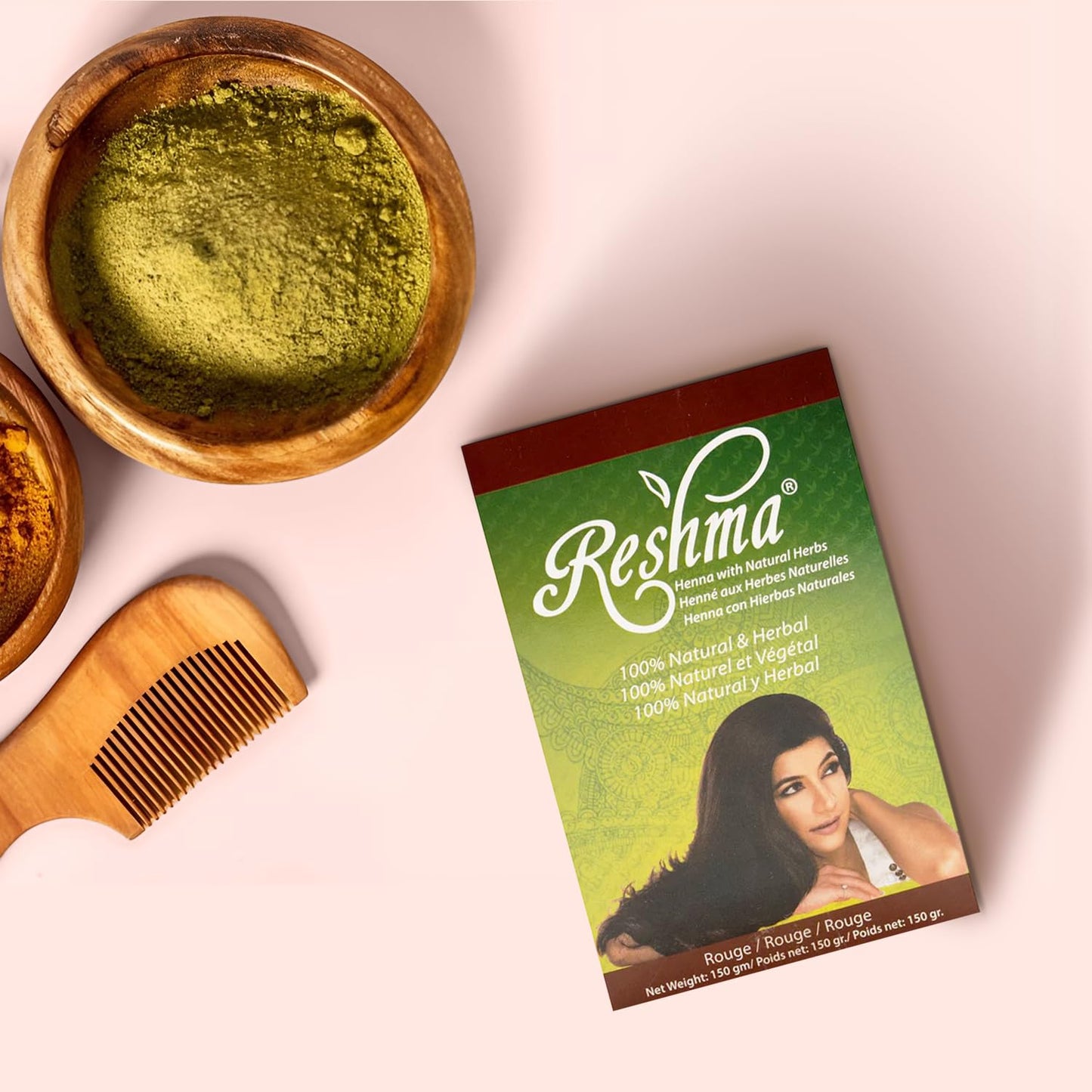 Reshma Beauty Ayurvedic Henna Hair Color Blend - Henna, Indigo & Herbal Extracts - Natural Red/Rouge Hair Color for Gray Blending - Heena Mehendi Beauty & Personal Care Reshma Beauty