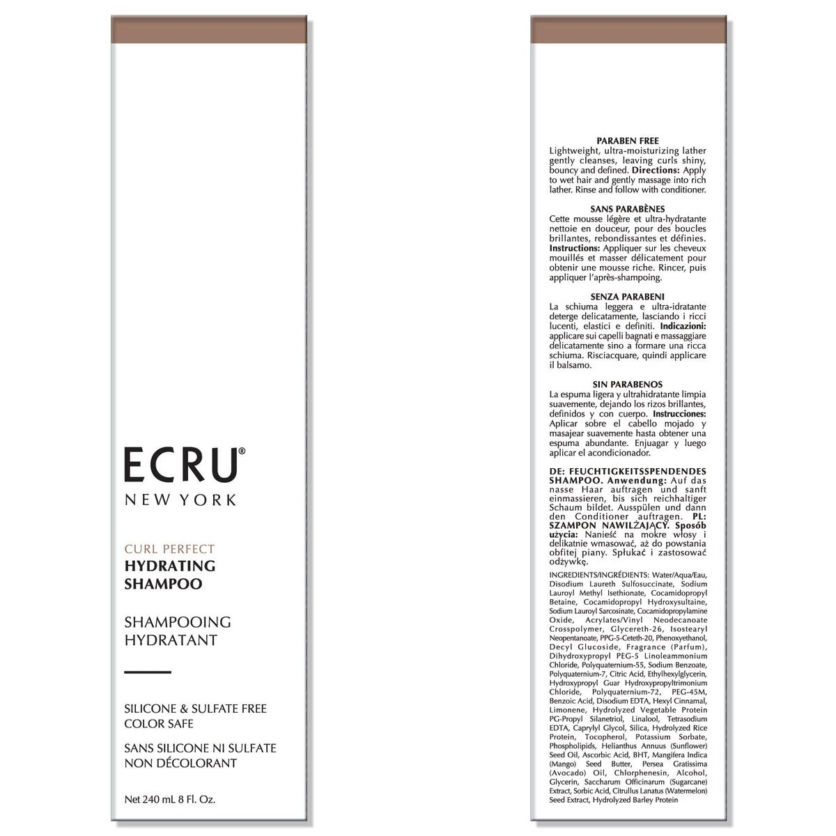 ECRU New York Curl Perfect Hydrating Shampoo, Curly Hair Shampoo for Women or Men, 24oz Beauty & Personal Care Ecru New York