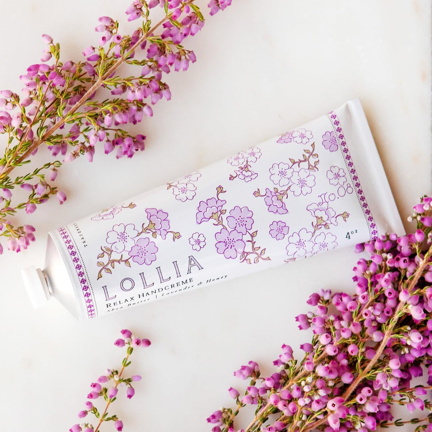 LOLLIA Relax Handcreme, 4 oz, Sugar Cane, Vanilla Bean, & Jasmine, Scented Hand Cream for Women, Moisturizing Lotion for Dry Hands, Quick Absorbing Beauty & Personal Care LOLLIA