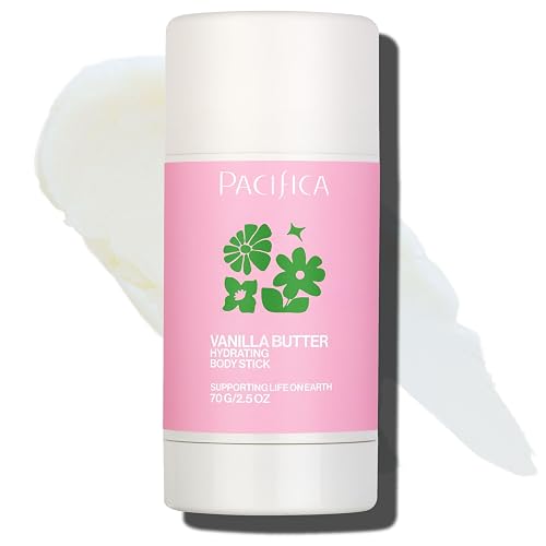 Pacifica Vanilla Butter Moisturizing Balm Stick - Solid Body Lotion for Instant Dry Skin Relief Moisture Balm, Shea Butter & Vanilla Formula Vegan Beauty & Personal Care Pacifica
