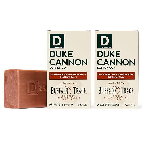 Duke Cannon Supply Co. Big American Bourbon Bar Soap, Bourbon Oak Barrel, 10 oz (2 Pack) Beauty & Personal Care Duke Cannon Supply Co.