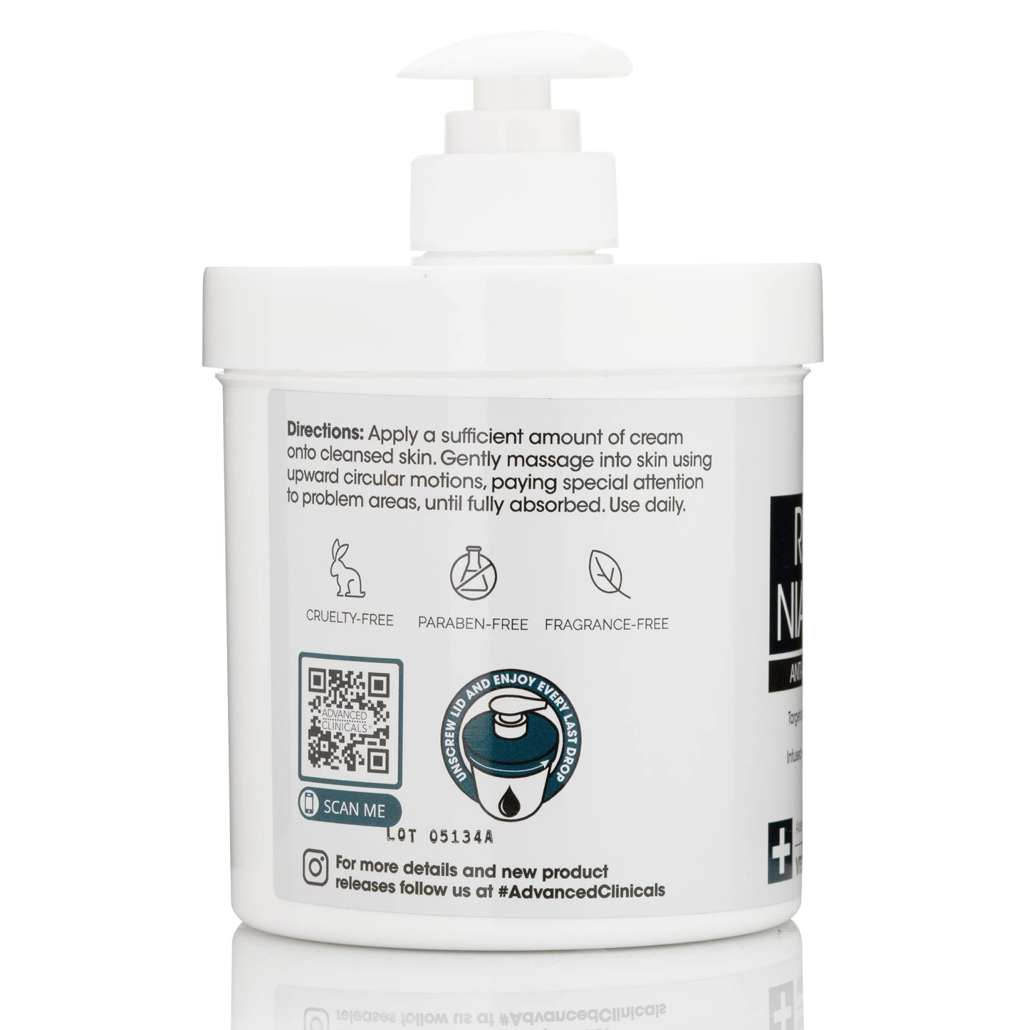 Advanced Clinicals Retinol Body & Face Lotion W/Niacinamide, Dry Skin Face Moisturizer & Crepey Skin Care Treatment, Anti Aging Retinol Cream Reduces Beauty & Personal Care Advanced Clinicals