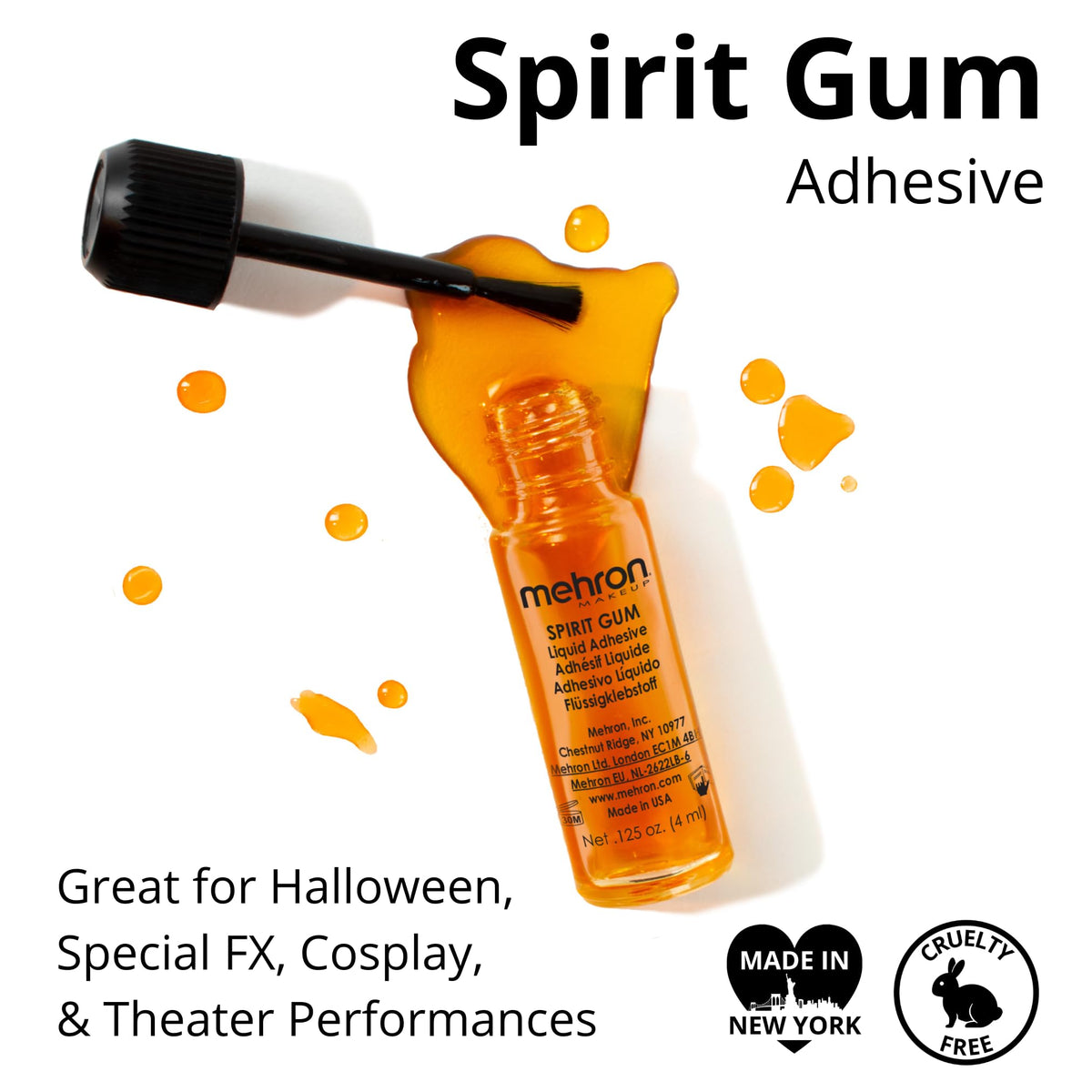 Mehron Makeup Spirit Gum & Remover Kit, Special FX Adhesive