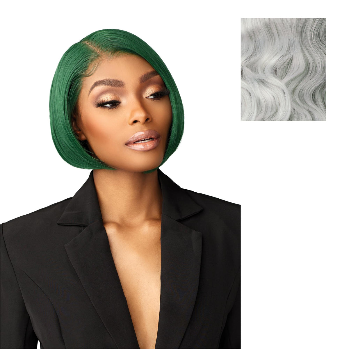 Sensationnel Chicbob Lace Frontwig-Bob Unit 3, SILVERBLONDE