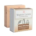 Majestic Lather Oatmeal, Milk & Honey Luxury Bar Soap For Face & Body - Gentle Skin Cleansing & Soothing with Colloidal Oatmeal, Shea Butter & Natural Beauty & Personal Care Majestic Lather