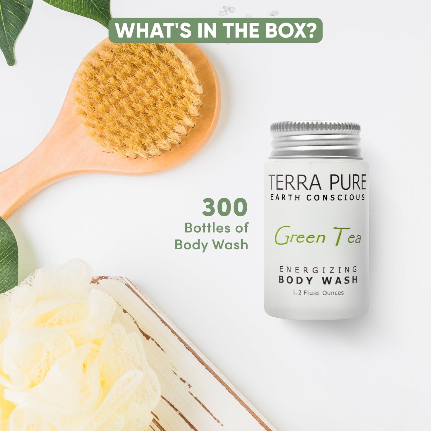 Terra Pure Green Tea Body Wash, 1.2 oz. In Jam Jar With Organic Honey And Aloe Vera (Case of 300) Beauty & Personal Care Terra Pure