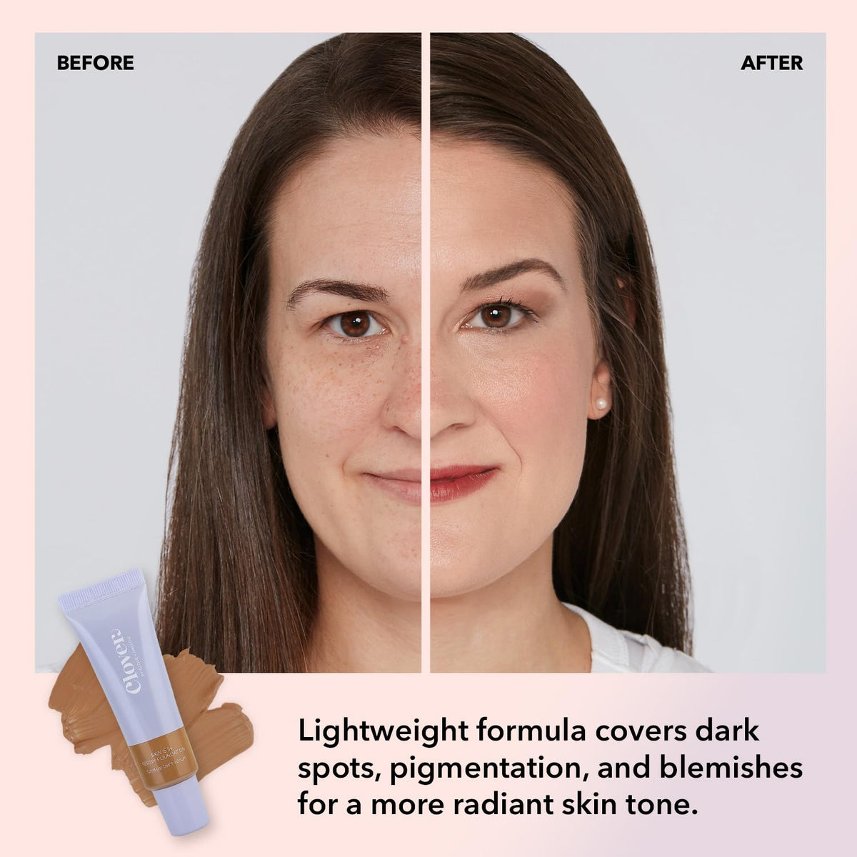 Clover Skin Is In Serum Foundation | Hydrating Face Serum, Lightweight Foundation, Cruelty-Free & Vegan | With Squalane And Sunflower Seed Wax | 30 ml