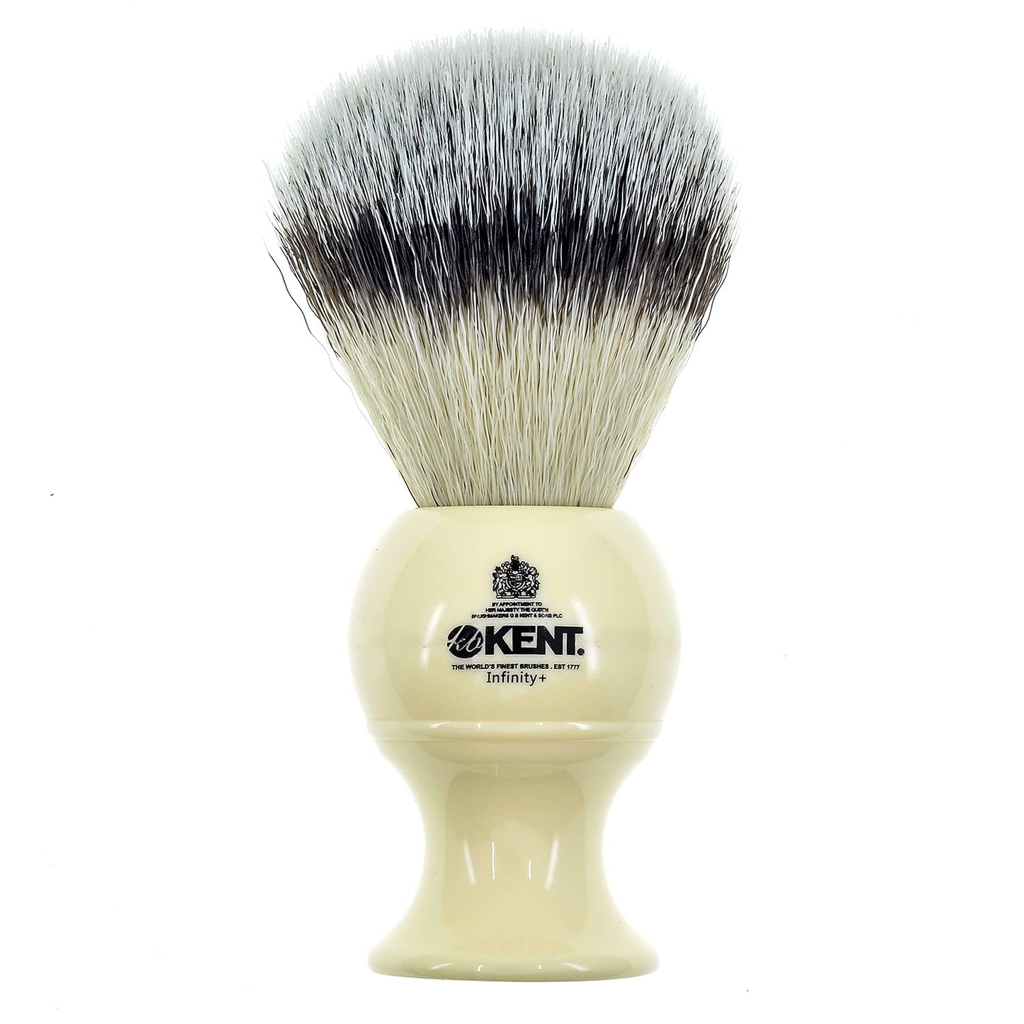 Kent Infinity Plus Shaving Brush with Ultra-Soft Silvertext Synthetic Badger Brush - Perfect Lather and Shaving Brush made for Shave Cream and Shaving Beauty and Personal Care KENT