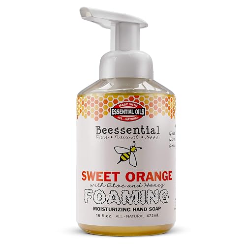 Beessential All Natural Bulk Foaming Hand Soap Refill, 16 oz Orange | Made with Moisturizing Aloe & Honey - Made in the USA Beauty & Personal Care Beessential
