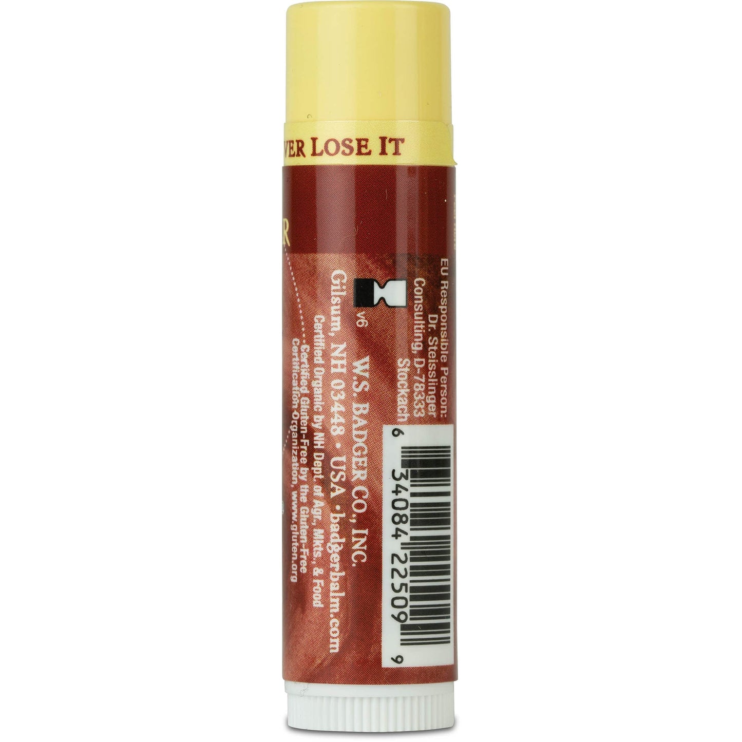 Badger - Classic Lip Balm, Vanilla Madagascar, Made with Organic Olive Oil, Beeswax & Rosemary, Natural Lip Balm, Certified Organic, Moisturizing Lip Beauty & Personal Care Badger