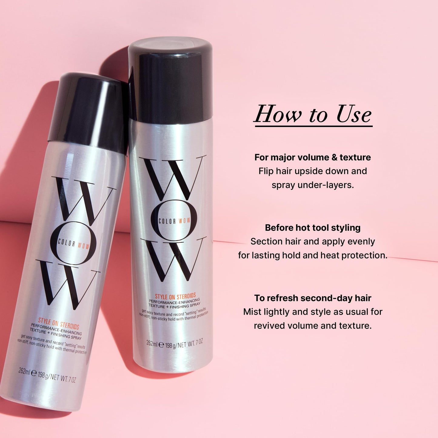 COLOR WOW Style on Steroids Texturizing Spray, Non-Sticky Hair Texturizer for Instant Volume and Texture Beauty and Personal Care COLOR WOW