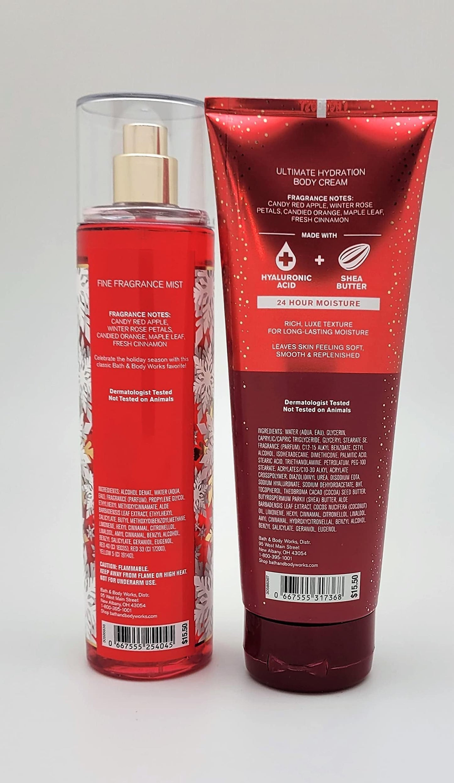 Bath & Body Works - Winter Candy Apple - 2 pc Bundle - Fine Fragrance Mist and Ultimate Hydration Body Cream - 2021 Beauty and Personal Care Bath & Body Works