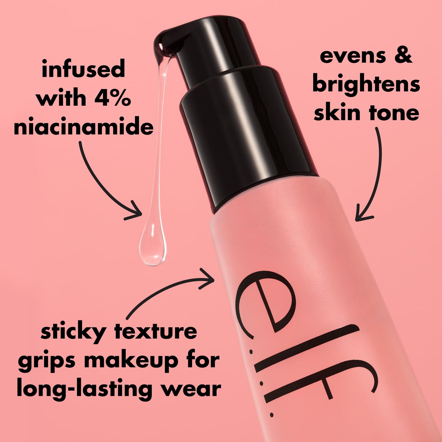 e.l.f. Power Grip Primer + 4% Niacinamide, Gel-Based & Hydrating Face Primer, Helps Visibly Even Skin & Brighten, Grips Makeup, Vegan & Cruelty-Free Beauty and Personal Care e.l.f.