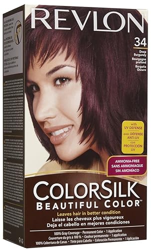 Revlon ColorSilk Hair Color 34 Deep Burgundy 1 Each Beauty & Personal Care REVLON