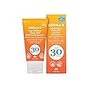 DERMA E Sun Defense Mineral Oil-Free Sunscreen SPF 30 Face - Broad Spectrum Facial Sun Cream - Hypoallergenic, Fragrance Free Clear Zinc Oxide Beauty & Personal Care Derma E