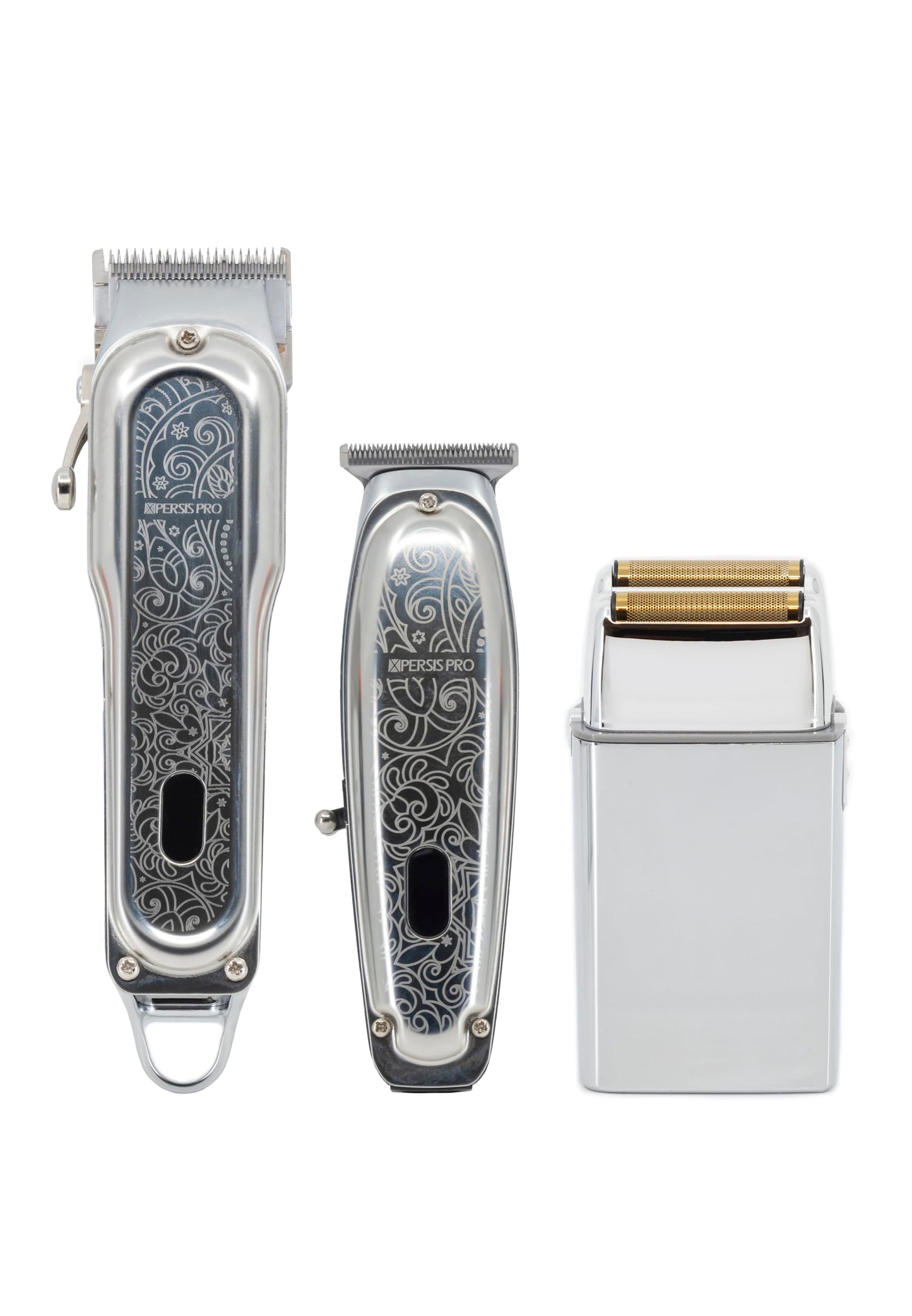 XPERSIS PRO Cordless Hair Clipper + Hair Trimmer for Mens and Barbers +Shaver with Sharp Blades, Cord/Cordless Electric Razor for Mens Silver Beauty and Personal Care XPERSIS