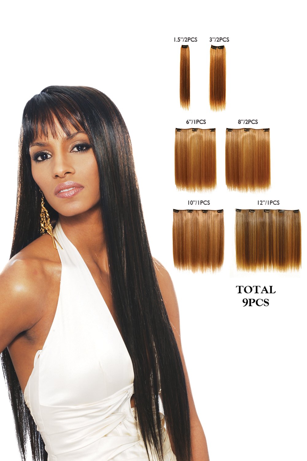 Vivica A. Fox CLIPW14-V New Futura Fiber, Clip-in Extension in Color 27