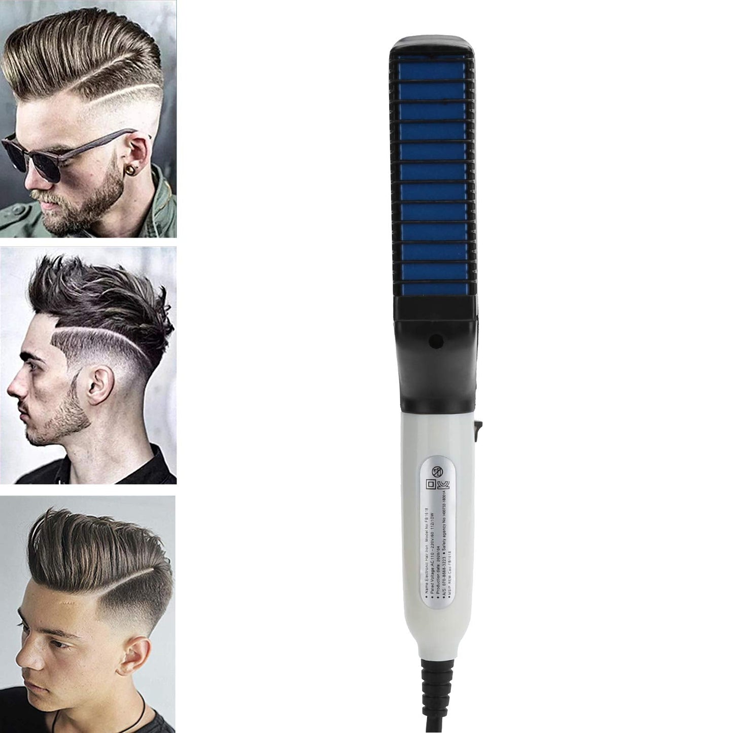 Beard Straightener Comb, Fast Heating Multifunctional Electric Hair Comb Portable Beard Brush Styler Mustache Curler for Men Women Home Travel Use(US) Beauty and Personal Care Agatige