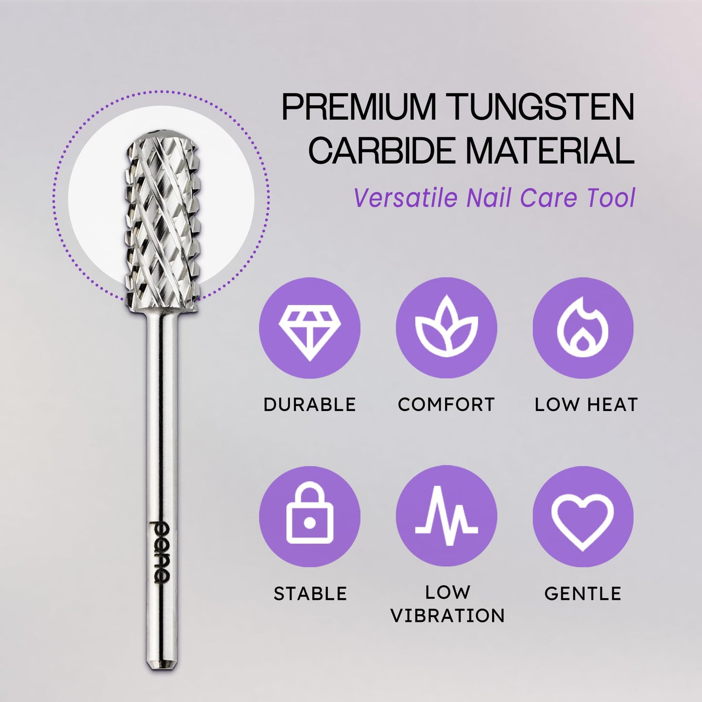 PANA 3/32" Small Barrel Smooth Top Silver Carbide Nail Drill Bit for Manicure, Pedicure and Acrylics (Grit: 4X Extra Coarse - 4XC, 1pc) Beauty & Personal Care PANA