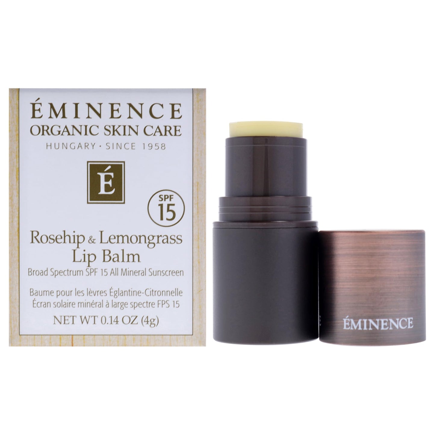Rosehip and Lemongrass Lip Balm SPF 15 by Eminence for Unisex - 0.14 oz Lip Balm Beauty and Personal Care Eminence