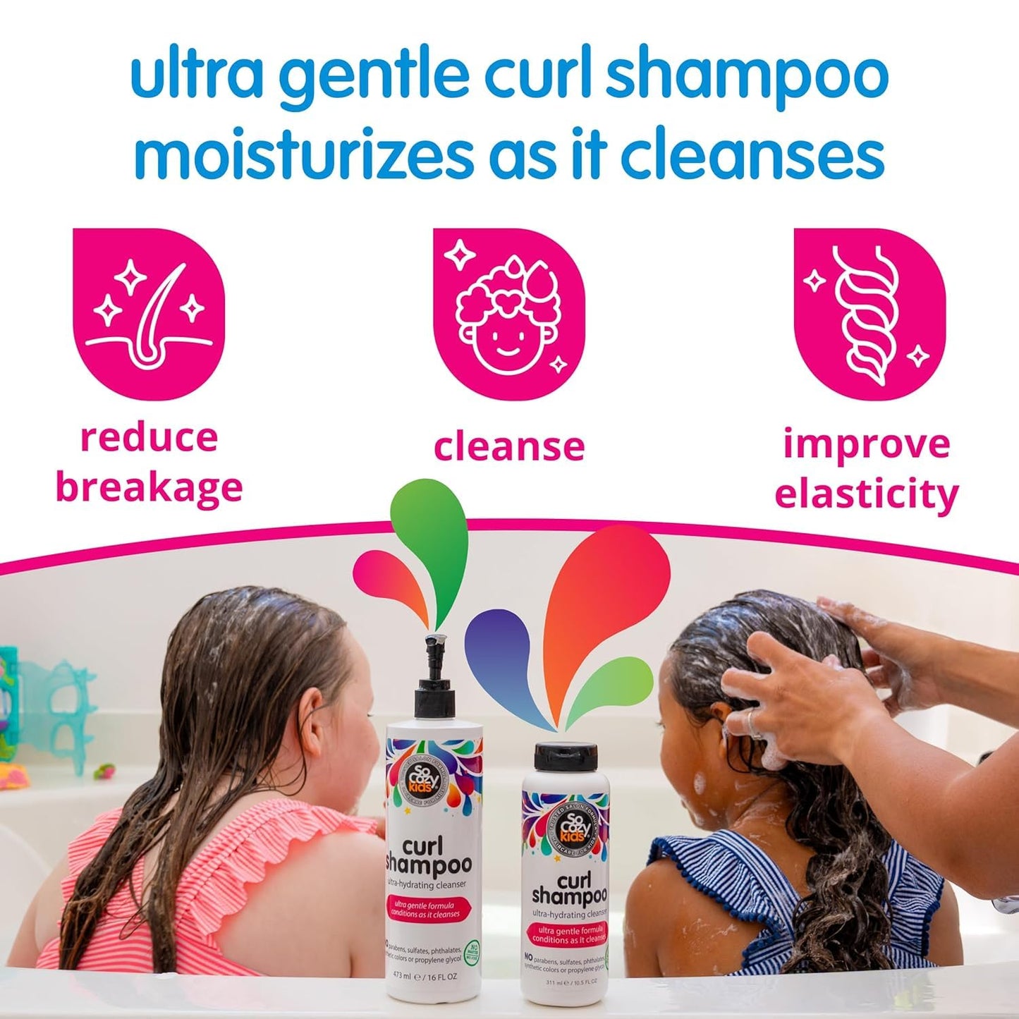 SoCozy Curl Shampoo for Kids Curly Hair (16 Fl Oz Pump) Gentle Hydrating Cleanser, Helps Improve Elasticity, Reduce Breakage & Frizz with Keratin Beauty and Personal Care SO COZY
