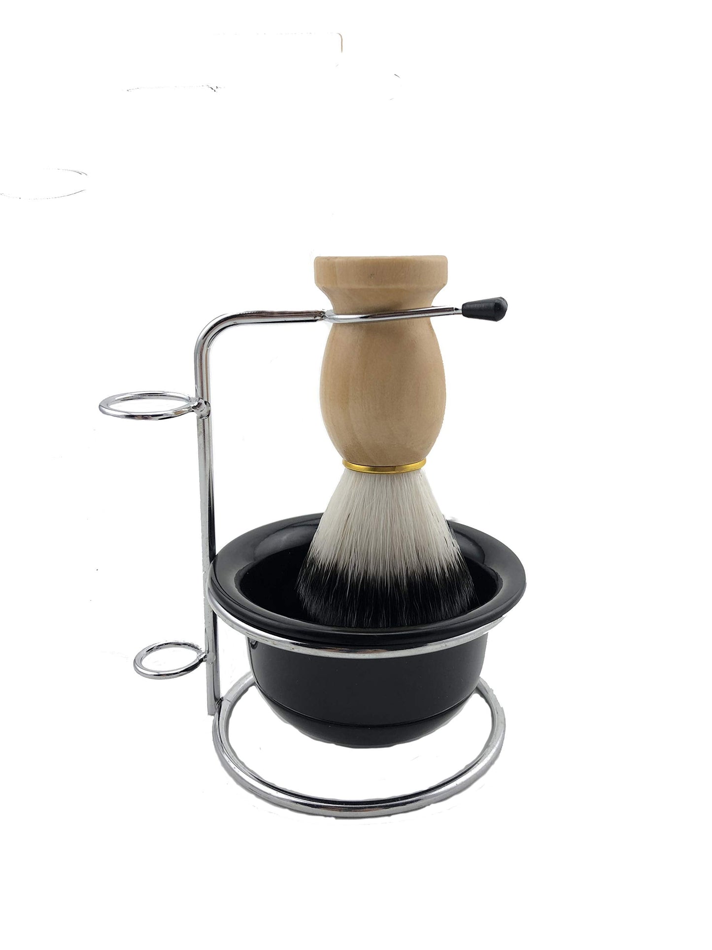 Universal Heavy Stainless Shaving Brush Stand Holder With Shaving Bowl and Brush-The Best Safety Razor Stand Beauty and Personal Care Ashleylife