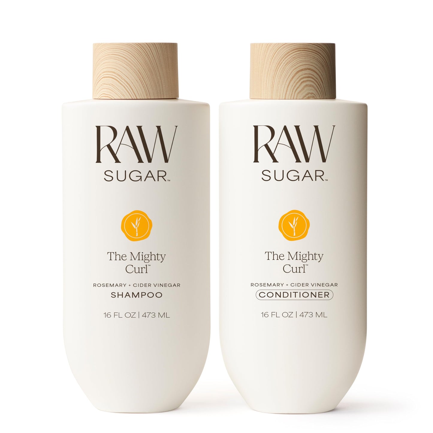 Raw Sugar Shampoo and Conditioner Set, The Mighty Curl Hair Care Duo, 16 Fl Oz (2 Products) Boosts Curls, A Revitalizing Haircare Bundle, Without Beauty & Personal Care RAW SUGAR