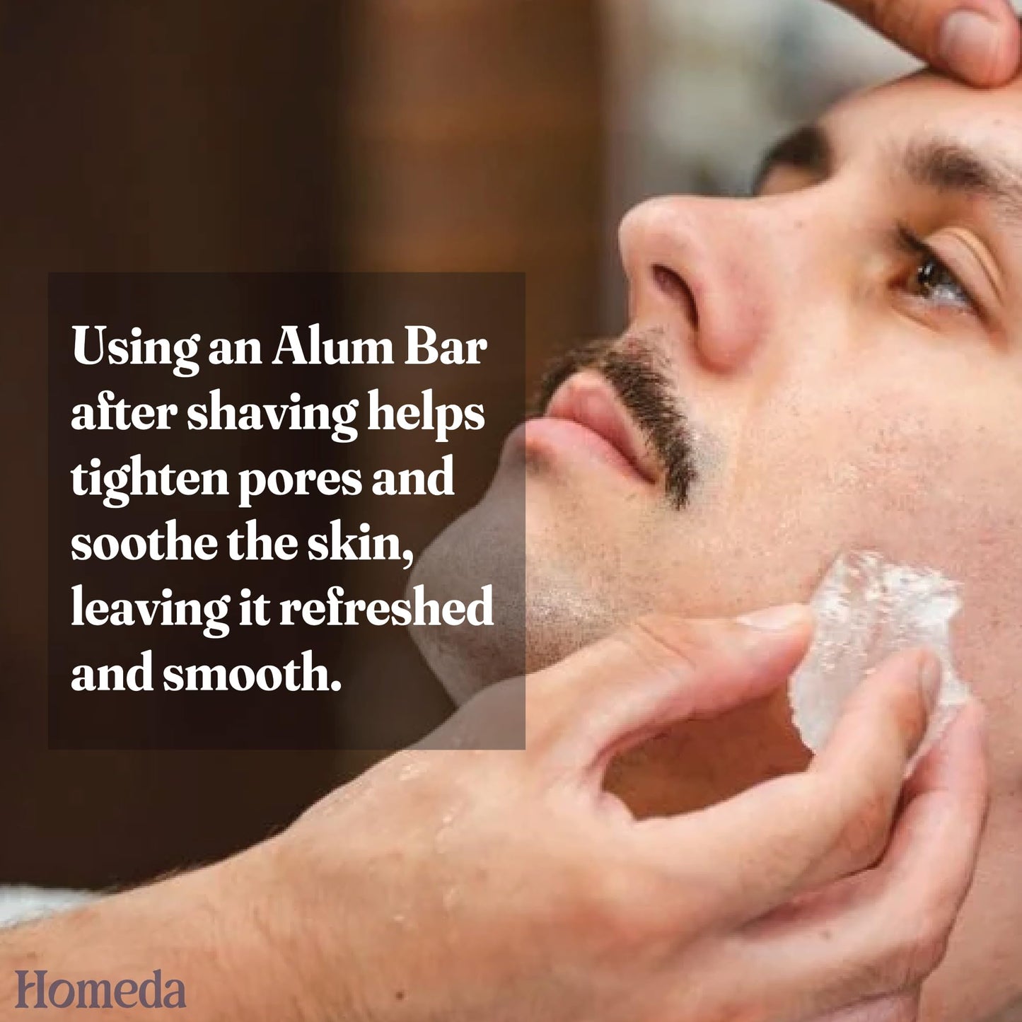 Homeda Alum Block for Shaving, Alum Stone for Face, Piedra De Alumbre Natural Bar for Underarm, Fitkari, Fitkiri, Allum Deodorant for Men and Women Beauty and Personal Care Homeda