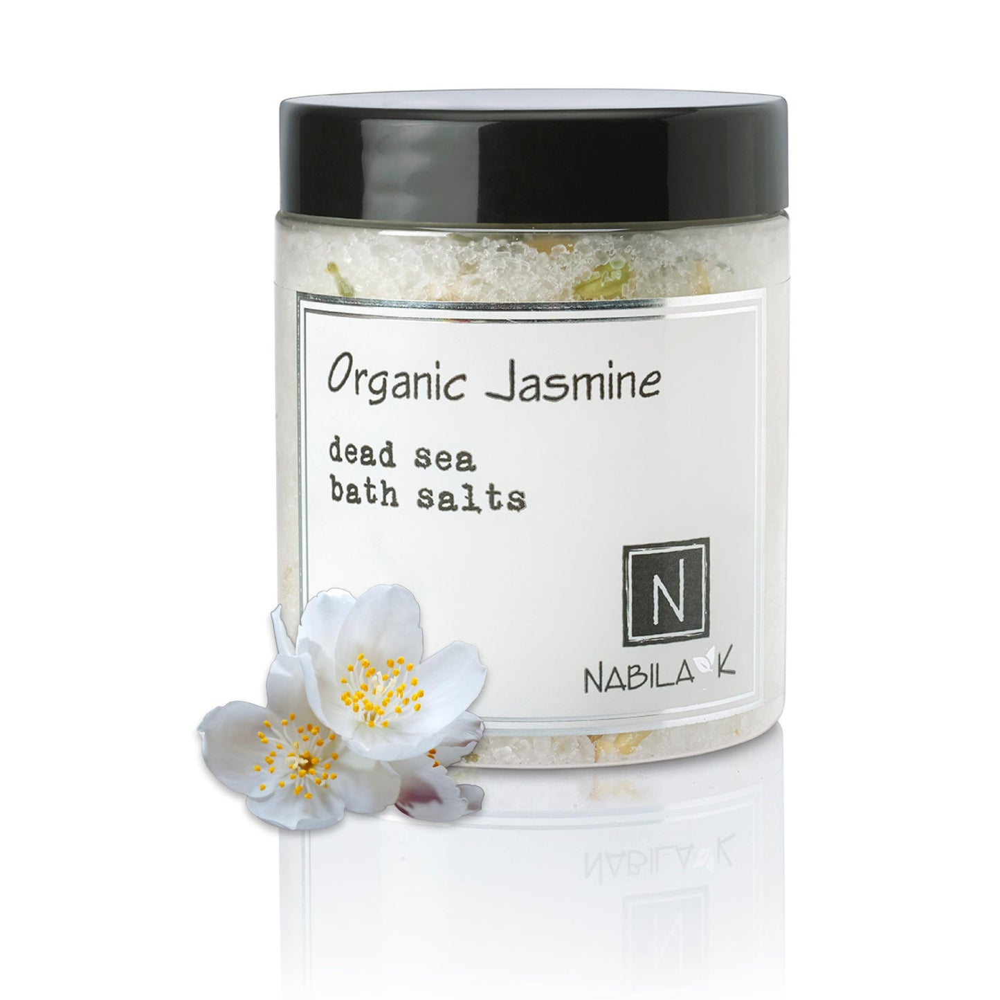 Organic Jasmine Bath Salts for Women & Men - Dead Sea Salt & Epsom Salt Soak and Scrub - Organic Jasmine Buds & Essential Oil, Cruelty-Free Beauty and Personal Care Nabila K