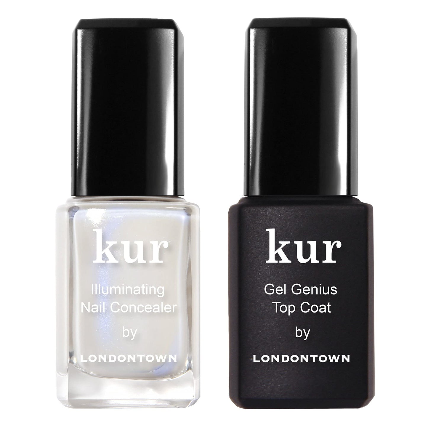 LONDONTOWN kur Milky Nail Conceal & Go Duo Set, Includes Milky Nail Illuminating Concealer & Gel Genius Top Coat, 2 Piece Set, 0.4 Fl Oz Beauty & Personal Care LONDONTOWN