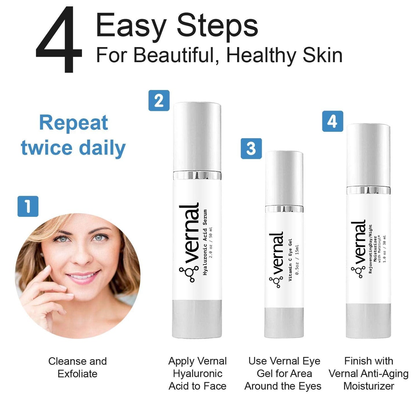 Vernal All-in-One Anti Aging Moisturizer Infused Wrinkle Smoothing Cream | Get Smoother, Firmer Luminous Looking Skin Without Injections or Fillers Beauty & Personal Care Vernal