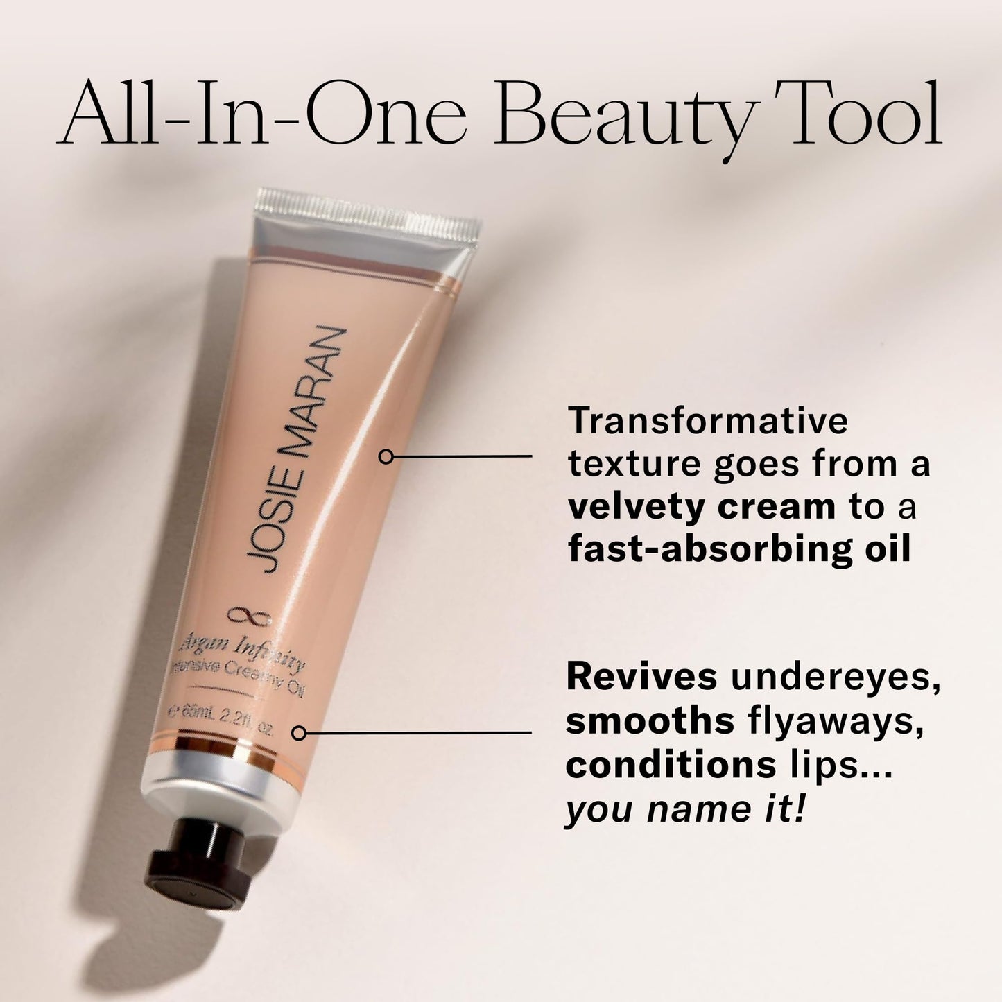 Josie Maran Intensive Creamy Oil - Multi-Tasking Skin Moisturizer & Everything Balm for Dry Lips, Elbows & Full Body Care - Powered by Argan Oil (2.2 Beauty & Personal Care Josie Maran