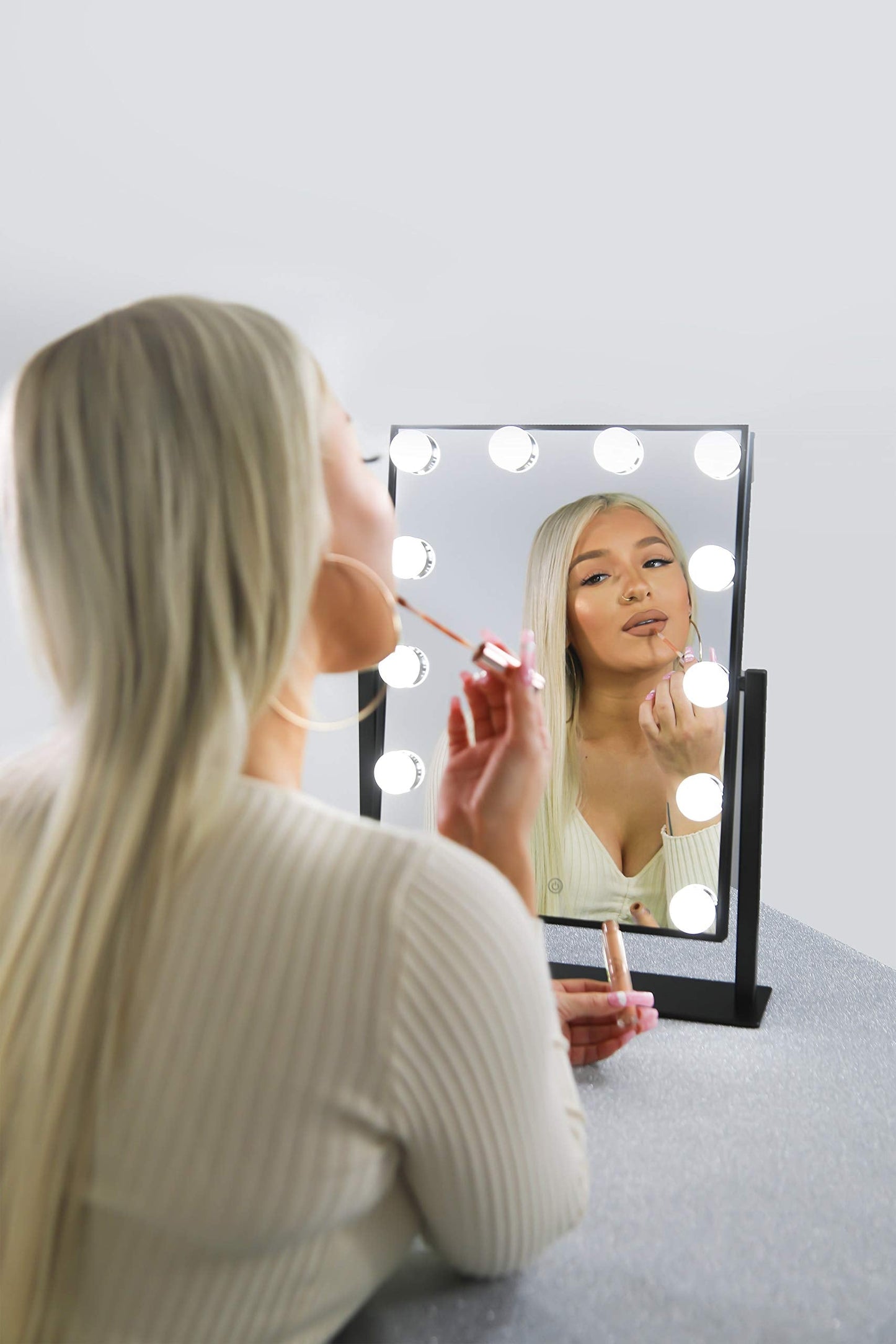 Lurella Cosmetics 12 Bulb Vanity Mirror (Jet Black) Beauty & Personal Care Lurella