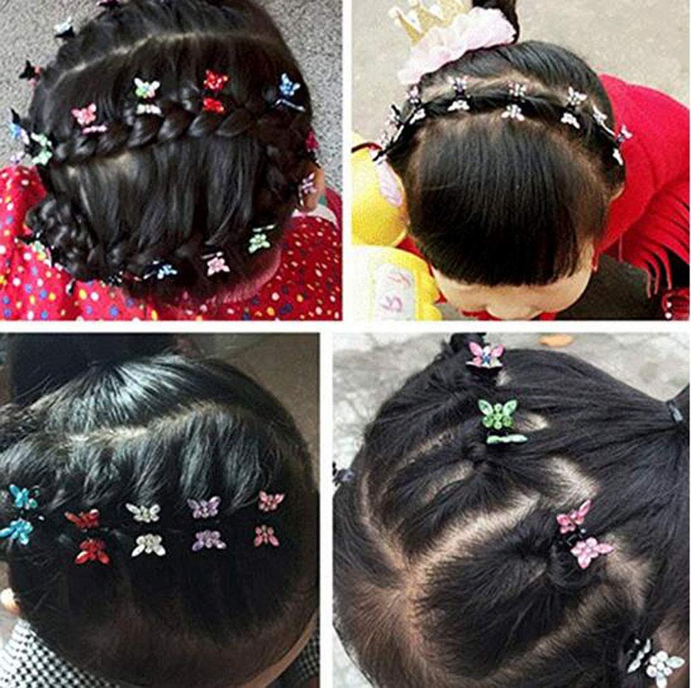 Suoirblss 30PCS Multicolored Mini Claw Hair Clips Crystal Rhinestone Barrette Hair Claw Clip Hair Bangs Pin Hair Accessories Beauty & Personal Care Suoirblss