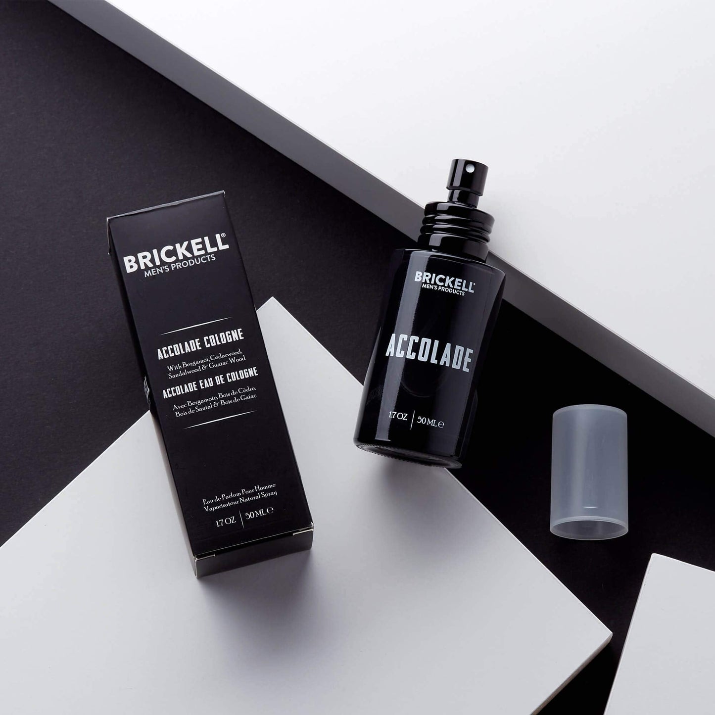 Brickell Men's Accolade Cologne for Men, Italian Bergamot, Cedarwood, Sandalwood, Lemon, and Guaiac Wood Scent, Natural and Organic, 1.7 Ounces Beauty & Personal Care Brickell Men's Products