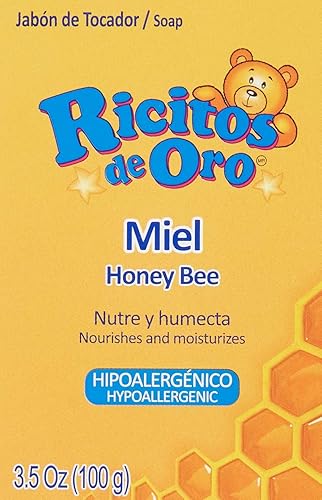 Miel Ricitos de Oro Hand Soap | Hypoallergenic Bar Soap for Baby, Honey Moisturizing Bath Soap; 3.5 Ounces Beauty & Personal Care Ricitos de Oro
