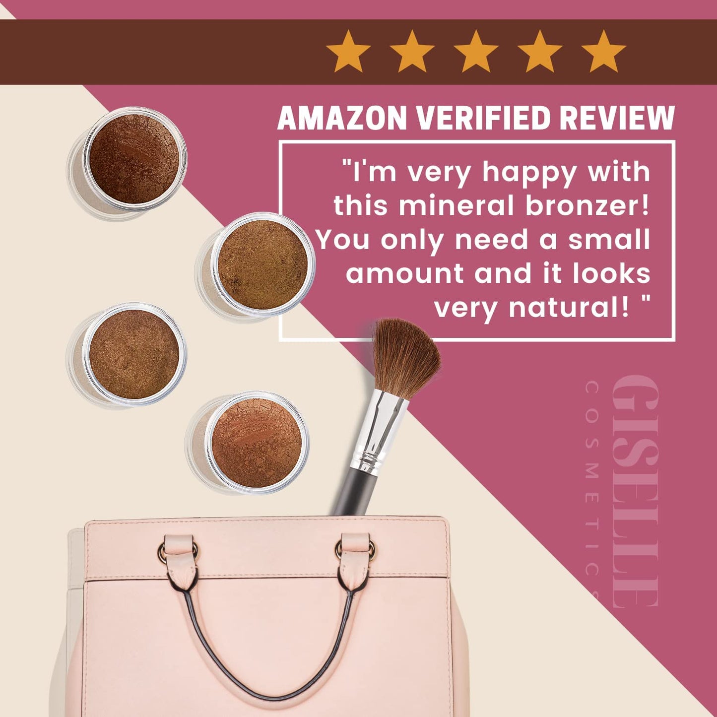 Giselle Cosmetics Private Dancer Bronzer Powder - Travel Size Face Makeup and Face Powder - Matte, Baked, Organic, Natural, Mineral, Loose Powder Beauty & Personal Care Giselle Cosmetics
