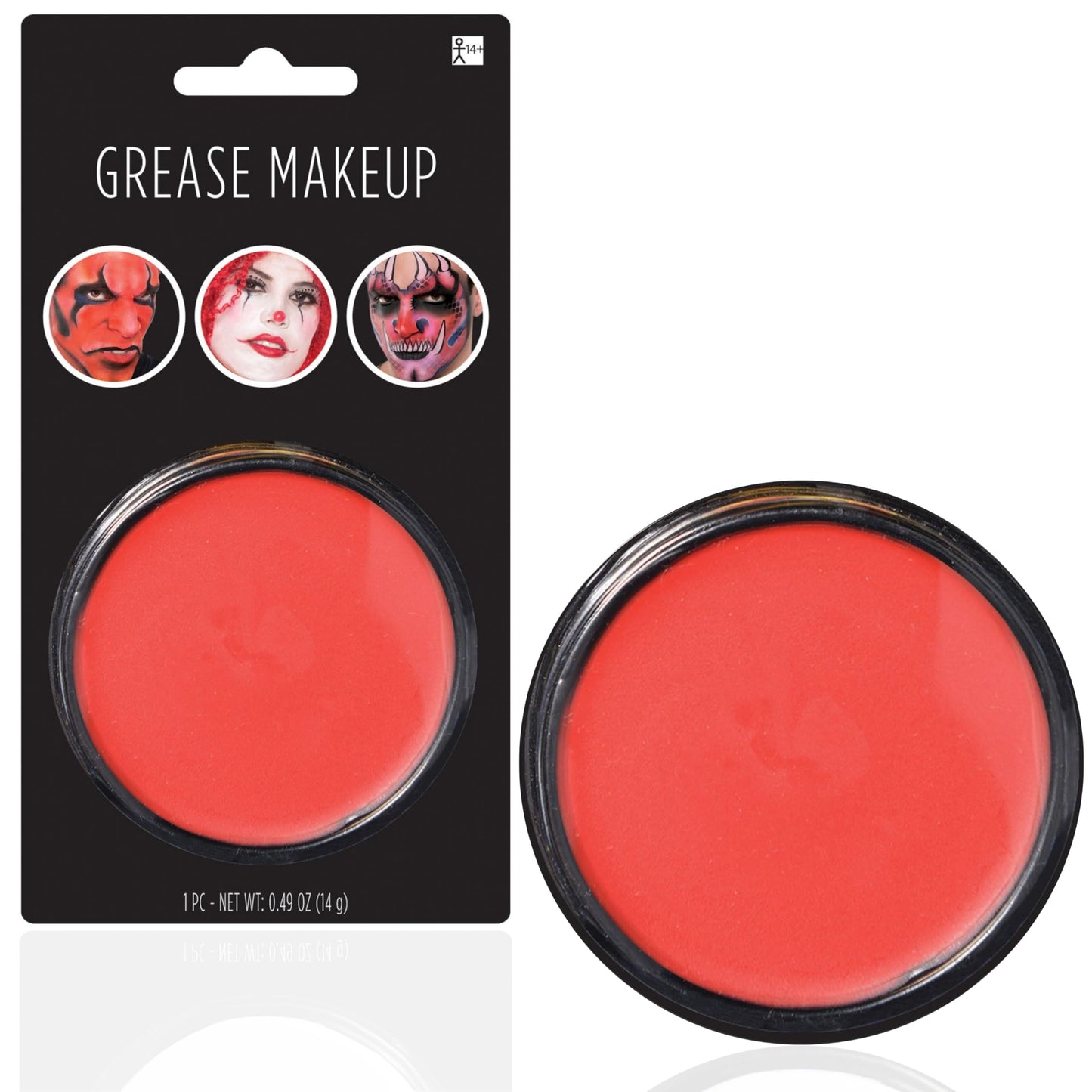 amscan Red Grease Makeup - 0.49 oz. (Pack of 1) - Pigmented & Long-Lasting Formula Perfect for Halloween & Theatrical Performances Beauty & Personal Care Amscan