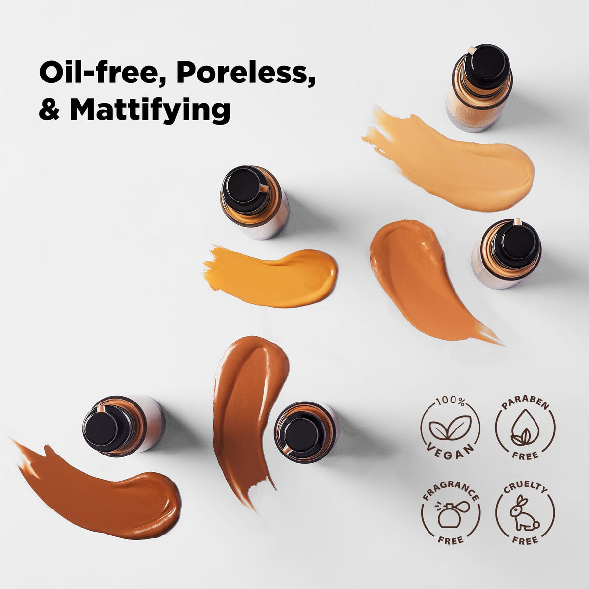 BLK/OPL TRUE COLOR Pore Perfecting Liquid Foundation, Black Walnut - enriched with Vitamins C & E, paraben-free, fragrance-free, cruelty-free Beauty & Personal Care Black Opal