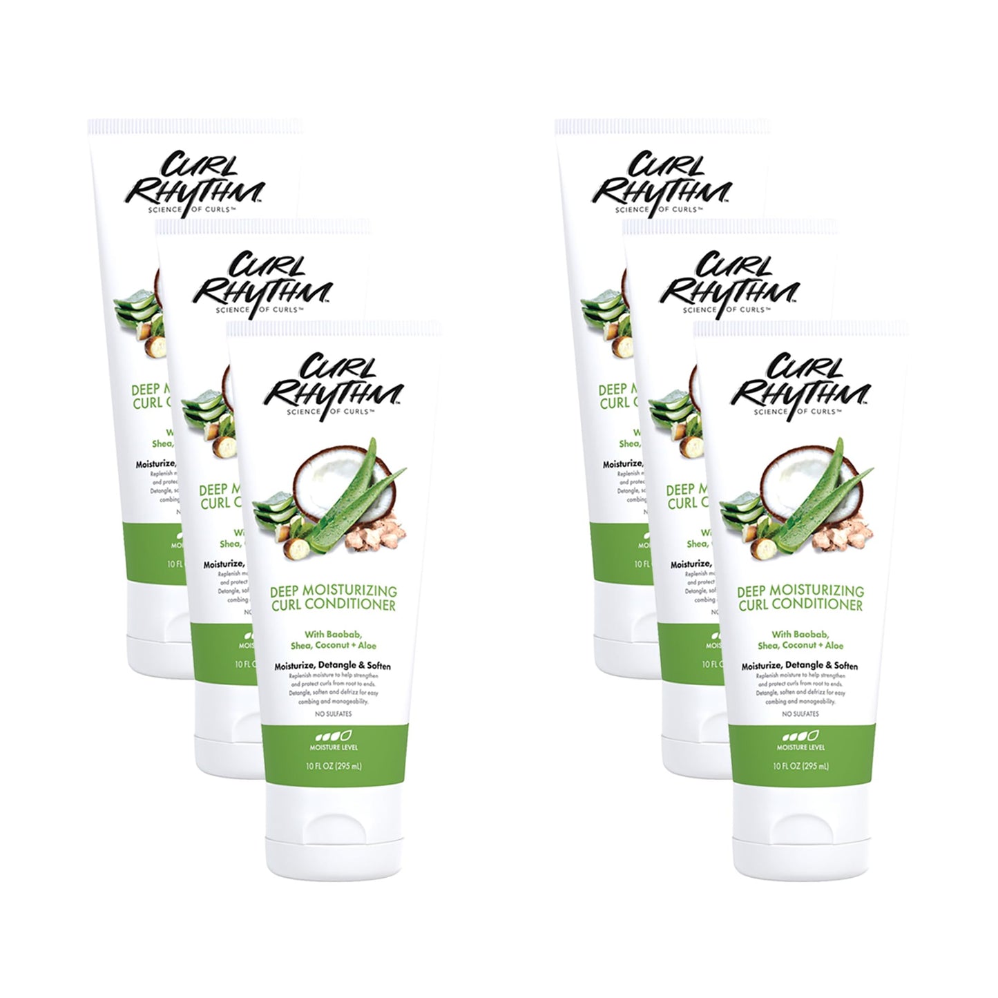 Curl Rhythm Deep Moisturizing Curl Conditioner - Curly Hair Conditioner with Shea Butter, Coconut, and Aloe - Strengthens and Protects Curls - 6 pc Beauty & Personal Care Curl Rhythm