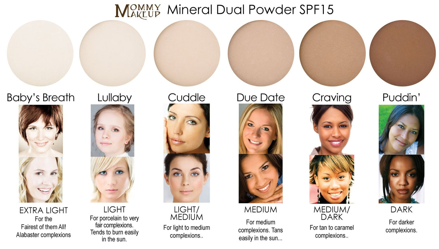 Mineral Dual Powder - 4-in-1 Pressed Mineral Foundation with SPF 15 for Flawless Glow - Oil-Free, Talc-Free, Gluten-Free, 0.45 oz (Puddin' - Dark) Beauty & Personal Care Mommy Makeup