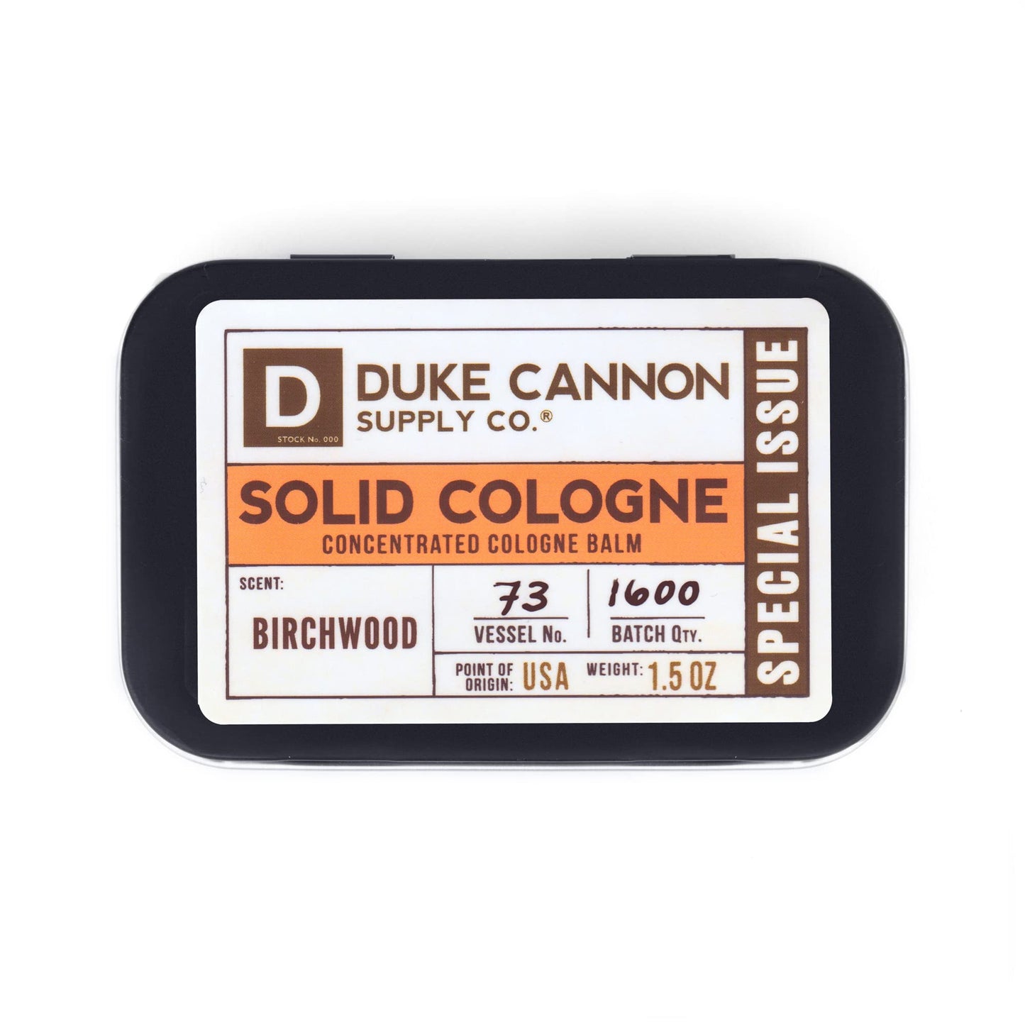 Duke Cannon Supply Co. Solid Cologne - Men's Concentrated Balm, 1.5 oz. (Birchwood) Beauty & Personal Care Duke Cannon Supply Co.
