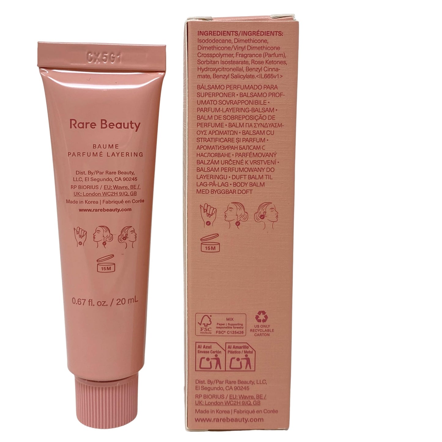 Rare Beauty Floral Peony Blossom Fragrance Layering Balm 0.67 oz/20 ml Beauty & Personal Care Rare Beauty