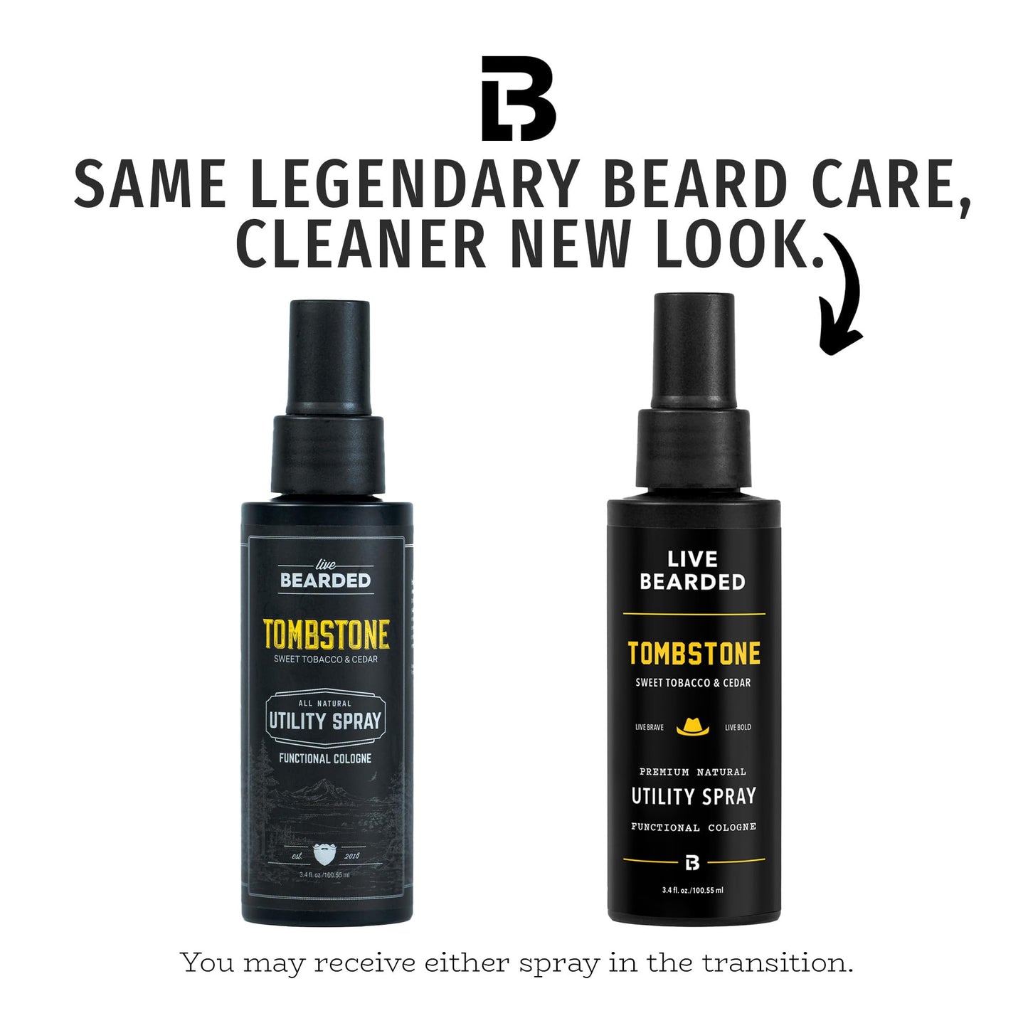 Live Bearded Utility Spray - All Purpose Cologne with Natural Fragrance - Made in the USA - 3.4 fl oz Bottle | Tombstone Scent - Sweet Tobacco, Cedar Beauty & Personal Care Live Bearded